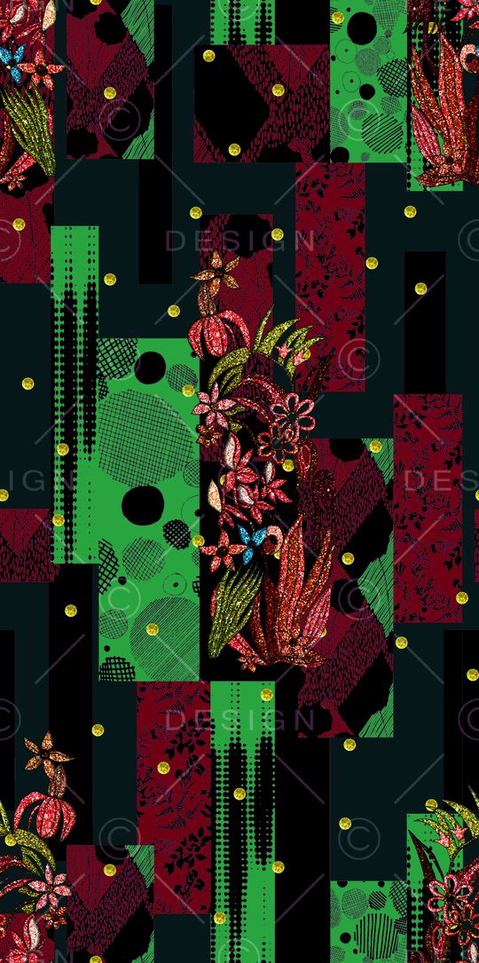 连衣裙印花华亿平台图片