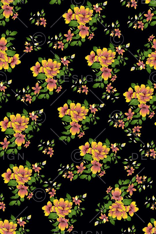 花卉印花华亿平台图片