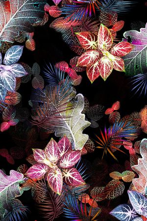 绿植树叶印花华亿平台图片