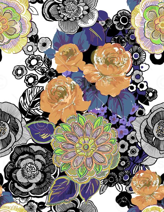 定位花印花华亿平台图片