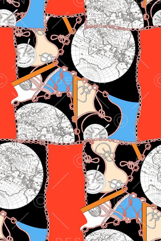 几何印花华亿平台图片