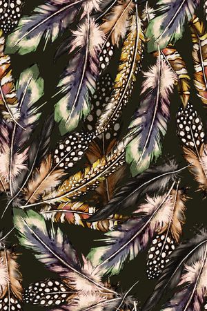 羽毛印花华亿平台图片