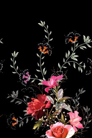 花卉印花华亿平台图片