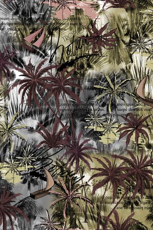 帆船印花华亿平台图片