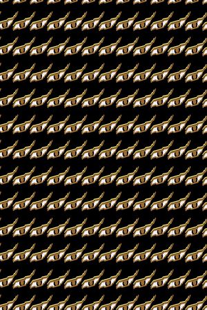 黑底花卉印花华亿平台图片