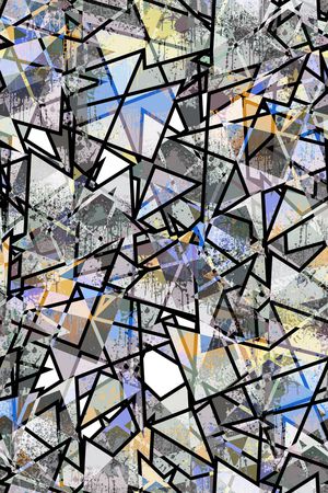 抽象男装印花华亿平台图片