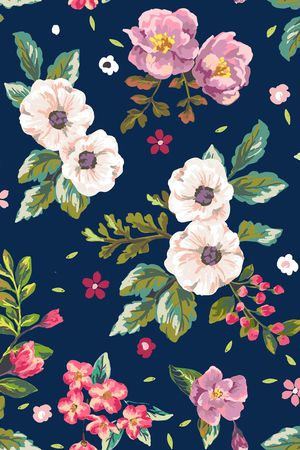 花卉印花华亿平台图片