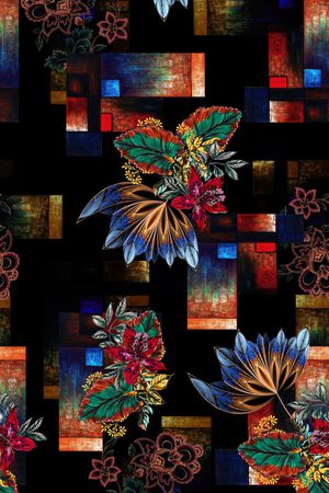 几何印花华亿平台图片