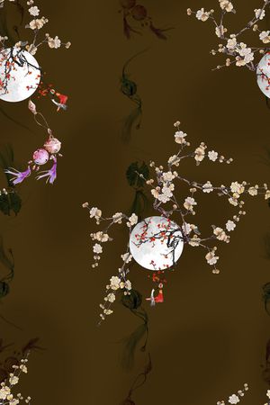 旗袍印花华亿平台图片