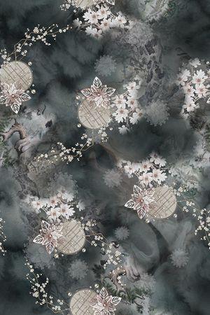 花卉印花华亿平台图片