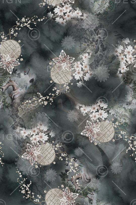 花卉印花华亿平台图片