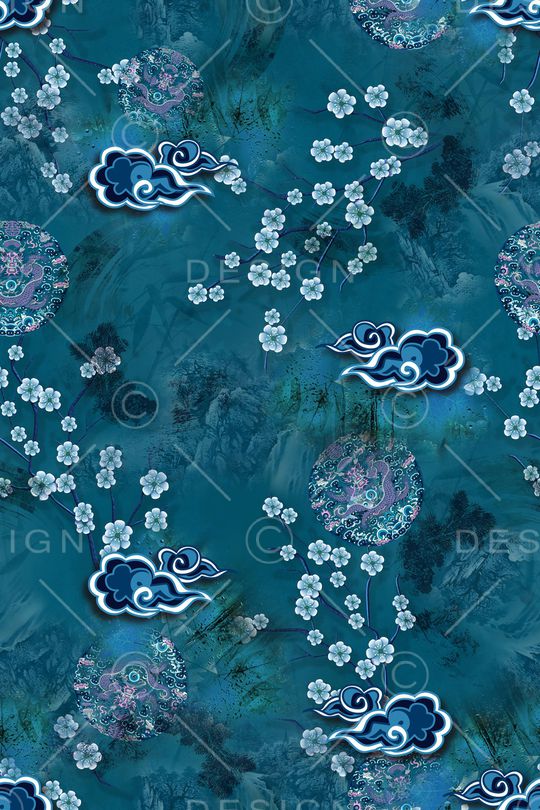 花卉印花华亿平台图片