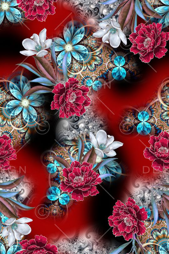 花卉印花华亿平台图片