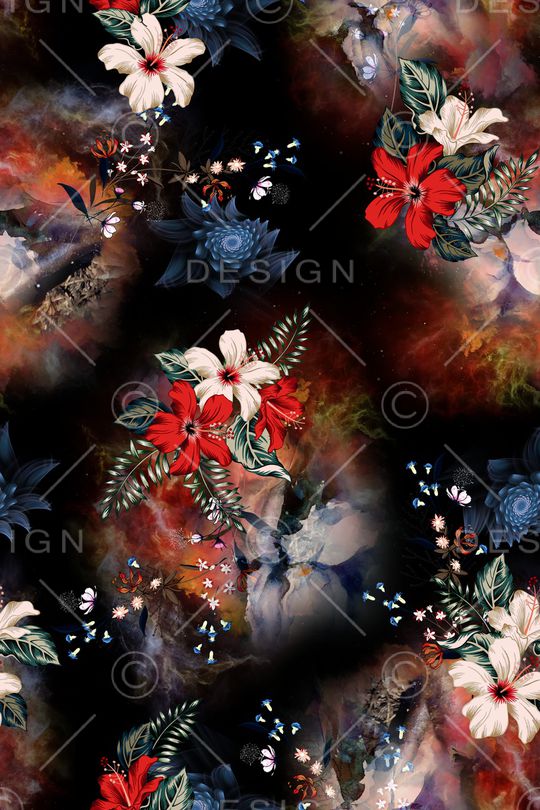 花卉印花华亿平台图片