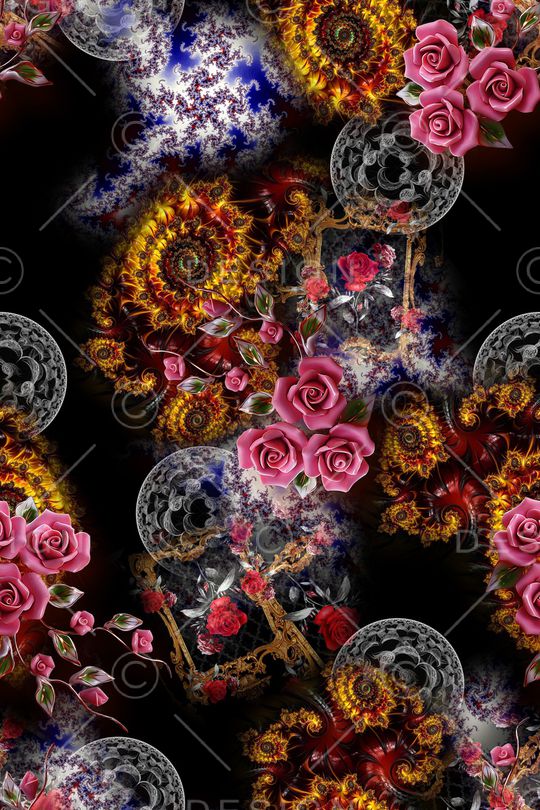 花卉印花华亿平台图片