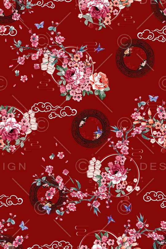 花卉印花华亿平台图片