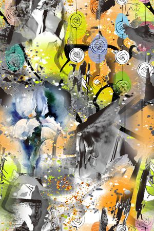 花卉印花华亿平台图片