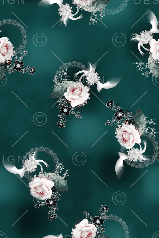 花卉印花华亿平台图片