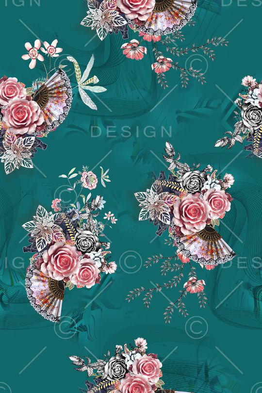 花卉印花华亿平台图片