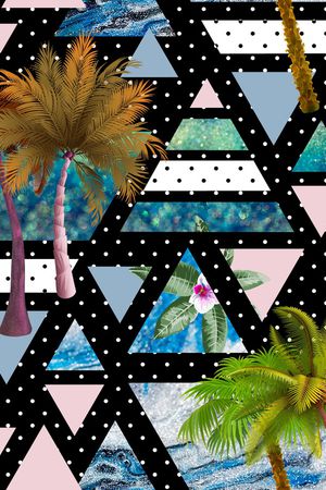 几何印花华亿平台图片