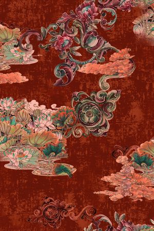 花卉印花华亿平台图片