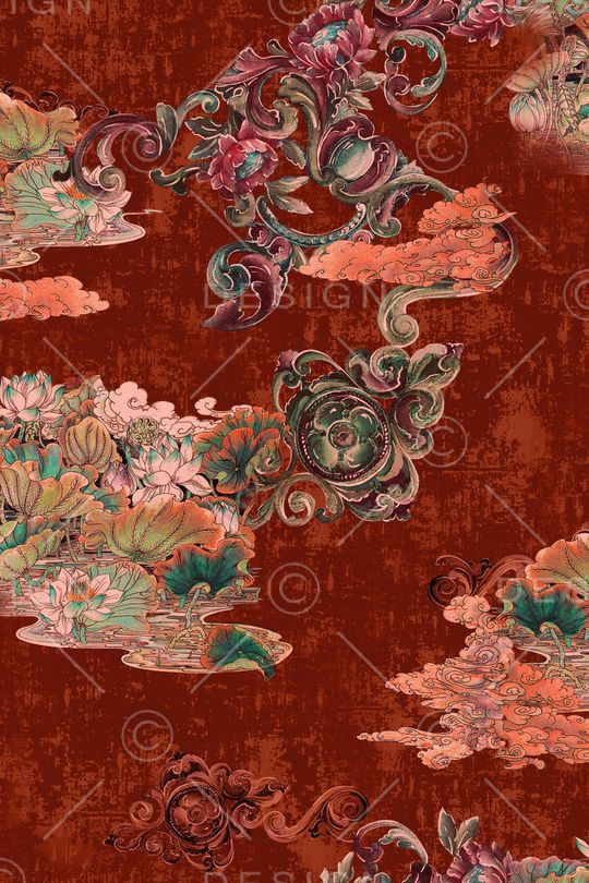 花卉印花华亿平台图片