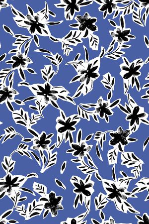 抽象花卉印花华亿平台图片