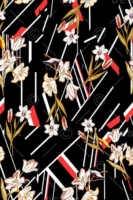 花卉印花华亿平台图片