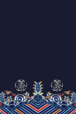 中国风印花华亿平台图片