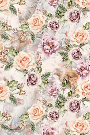 花卉印花华亿平台图片