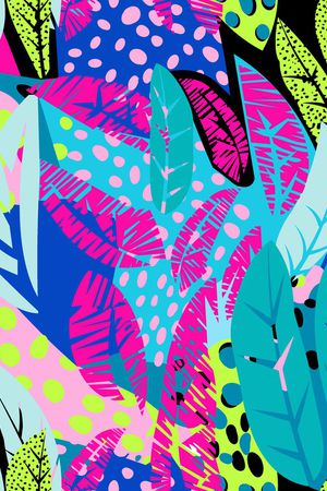 几何花卉混搭系列印花华亿平台图片