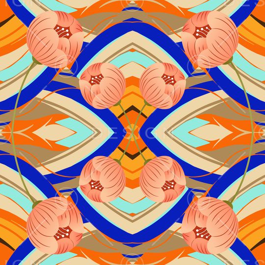 复古印花华亿平台图片