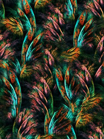 羽毛印花华亿平台图片