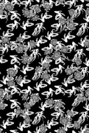 黑白华亿平台印花华亿平台图片