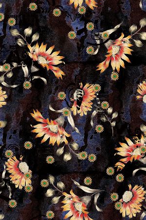 连衣裙印花华亿平台图片