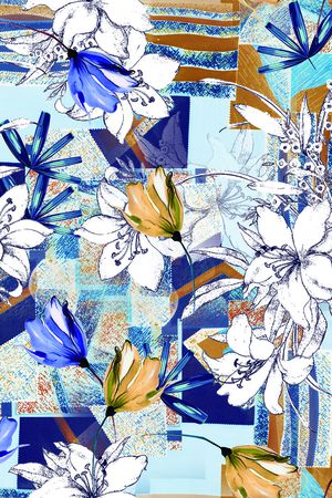 连衣裙印花华亿平台图片