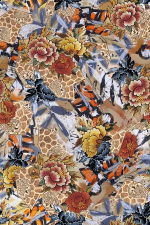 花卉印花华亿平台图片