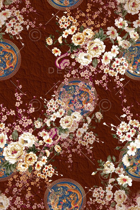 复古印花华亿平台图片