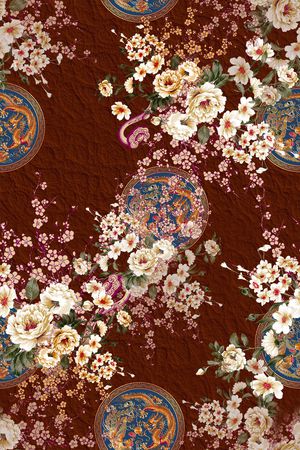 复古印花华亿平台图片