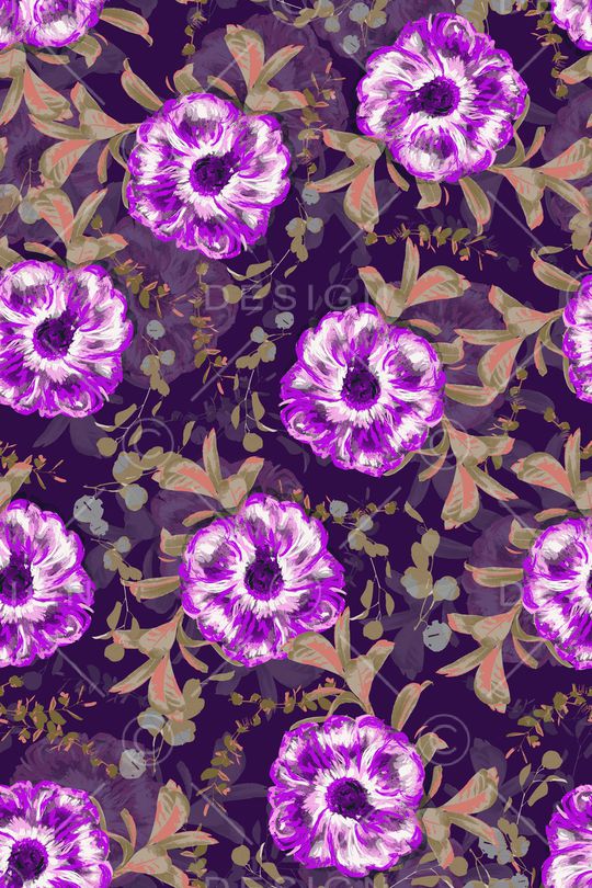 花卉印花华亿平台图片