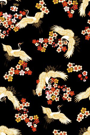 仙鹤印花华亿平台图片