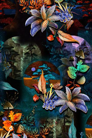 花卉印花华亿平台图片