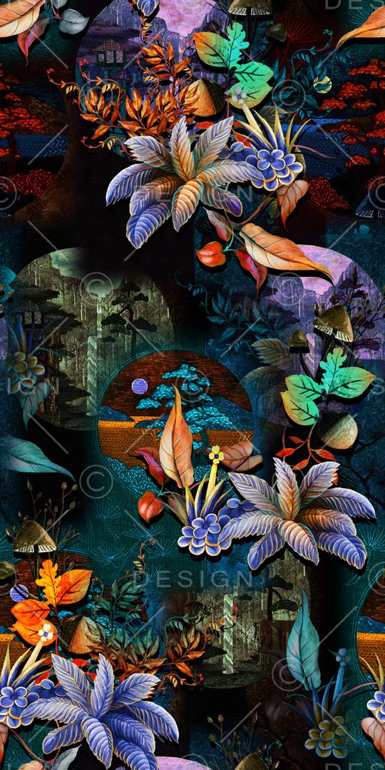 花卉印花华亿平台图片