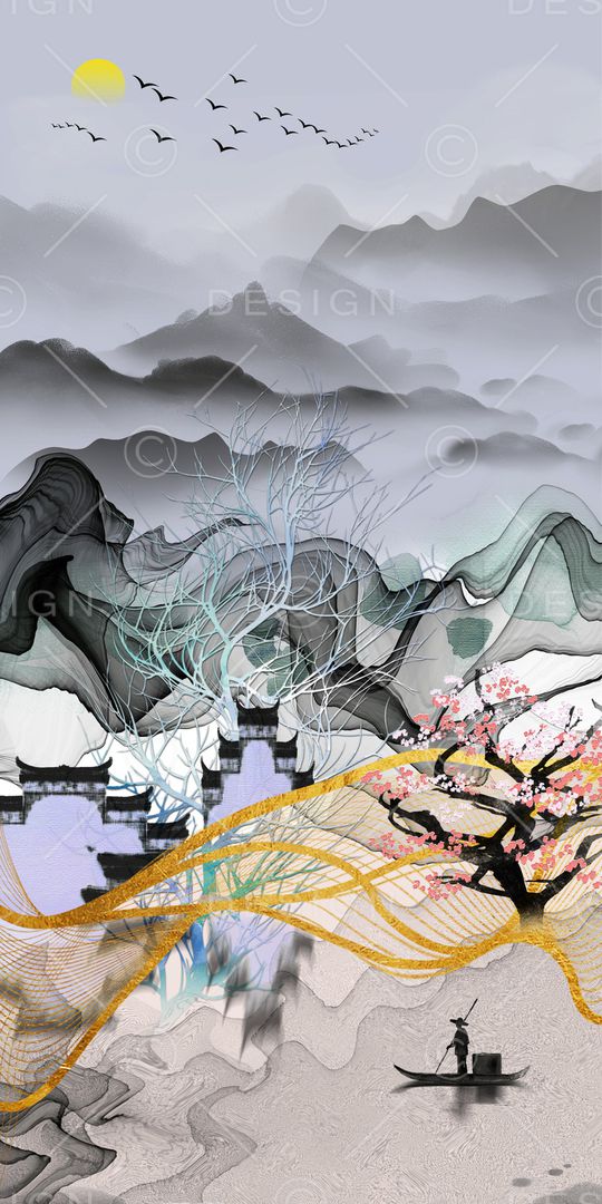 几何印花华亿平台图片