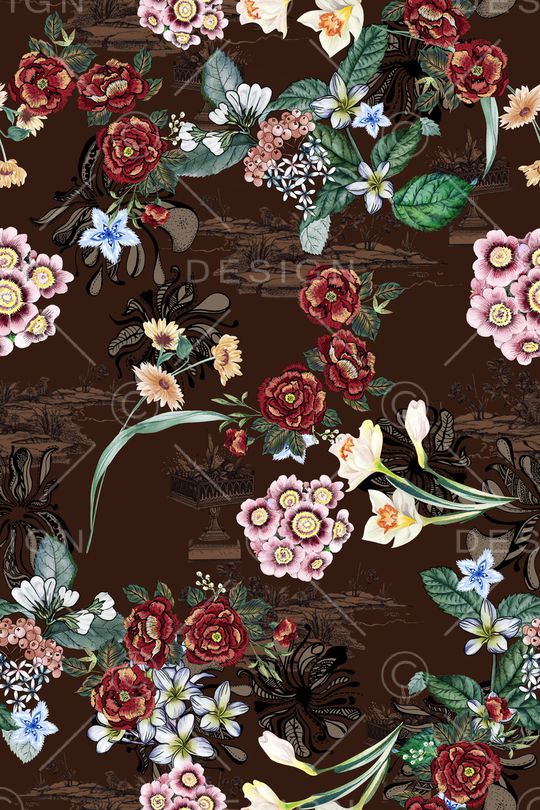 花卉印花华亿平台图片