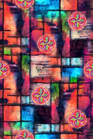 几何印花华亿平台图片