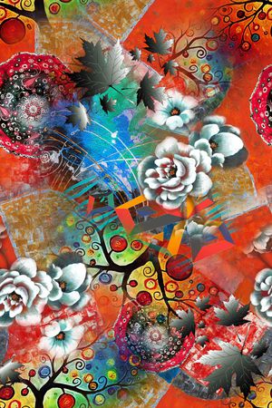 几何印花华亿平台图片