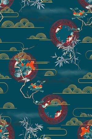 花卉印花华亿平台图片