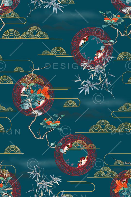 花卉印花华亿平台图片