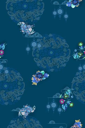 花卉印花华亿平台图片